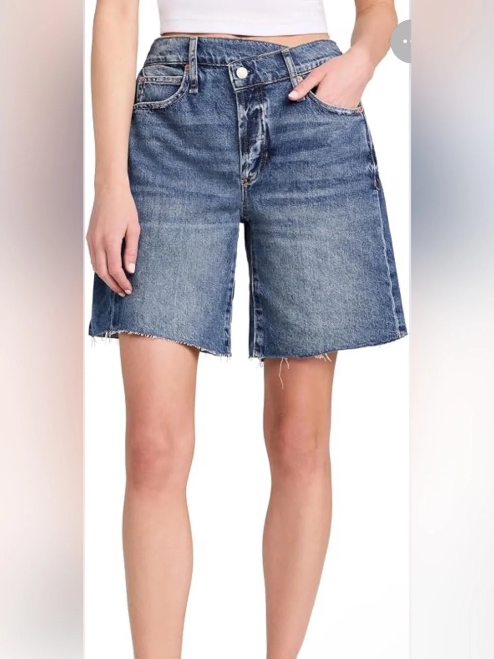 Free People We The Free Boomerang High Rise Long Shorts Sz 25